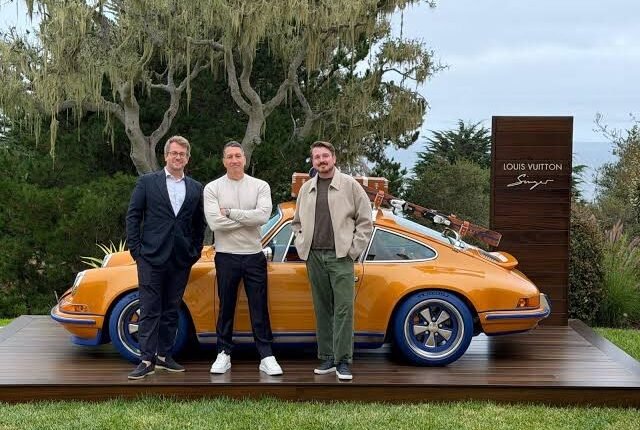 Louis Vuitton Singer Porsche 911 with bespoke luxury travel accessories