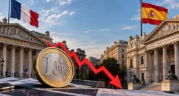 Euro Slides Near 17-Month Low As France Debt Fears And Spain Vote Intensify Market Pressure.