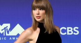 Taylor Swift performing onstage ahead of her Academy Museum Gala 2026 appearance in Los Angeles on October 17.